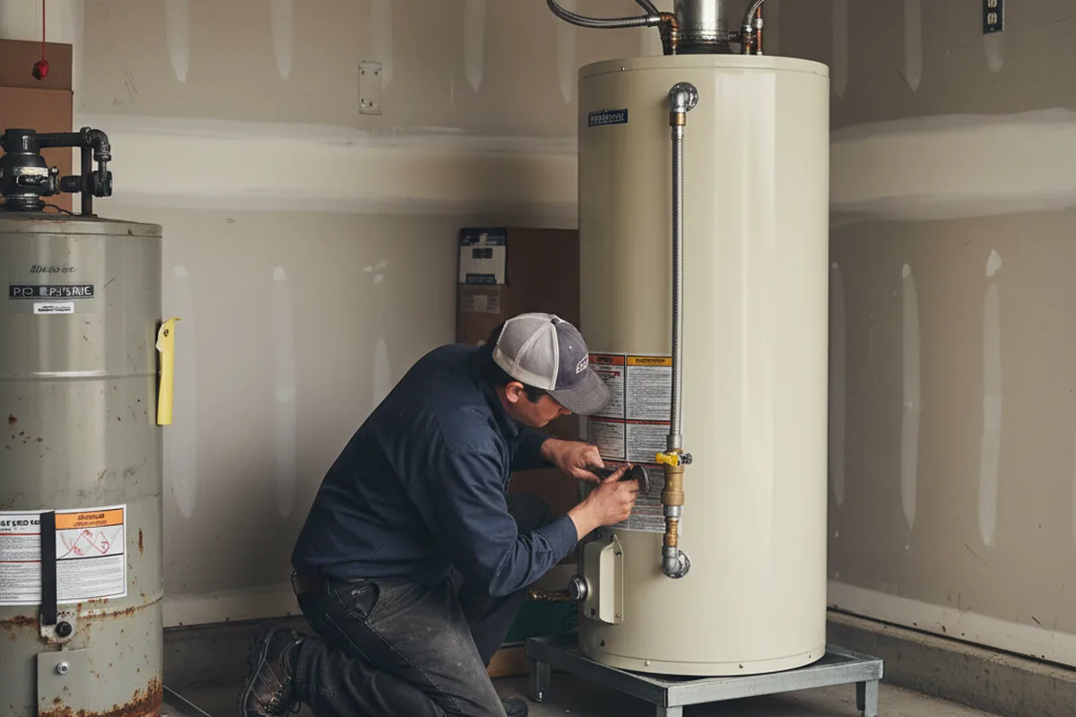 Water heater and shutoff valve replacement in Walters
