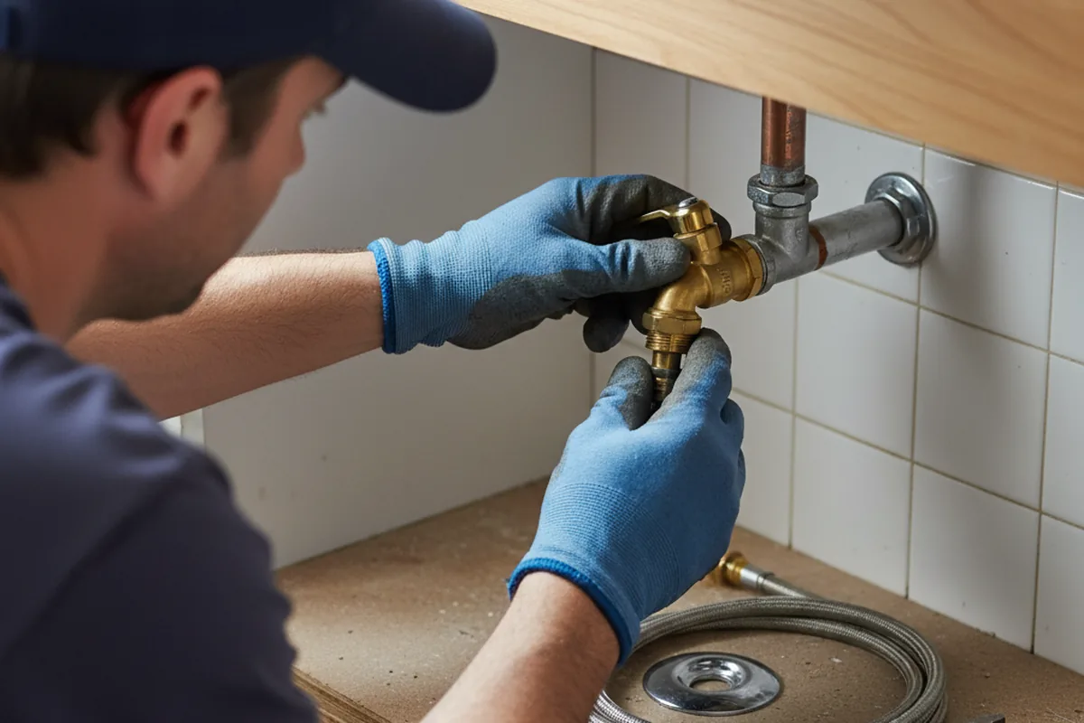 Shutoff valve and fitting work during Repiping in Walters